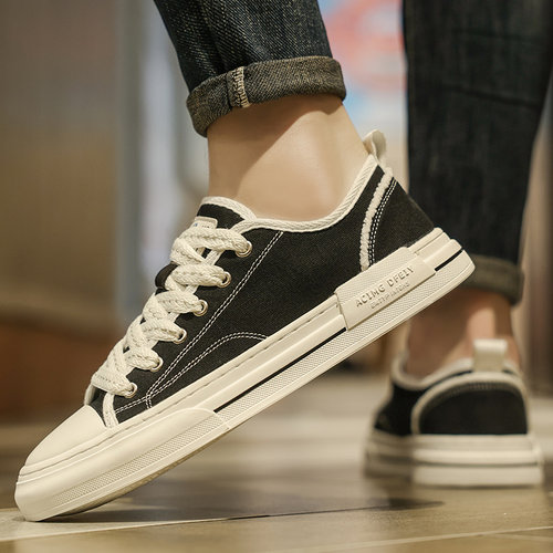 帆布鞋男款夏季透气薄款