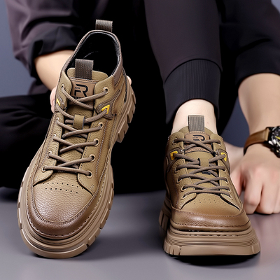 马丁靴男2025新款冬季高帮加绒