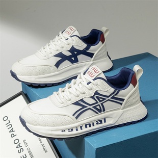 鞋子男鞋春季高端运动休闲爆款痞帅高级感增高厚底德训阿甘老爹鞋