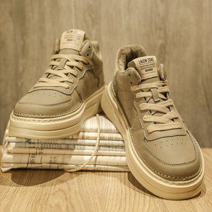 冬季高帮鞋棉鞋男款鞋子2025新款二棉中帮板鞋加绒冬天男鞋冬鞋潮