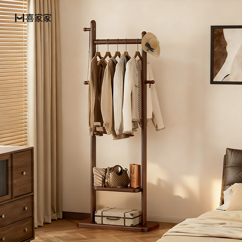 实木衣架【床尾晚上放衣服神器】