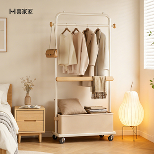架子可移动置物架家用衣帽架 金属房间挂衣服 衣架落地式 卧室新款