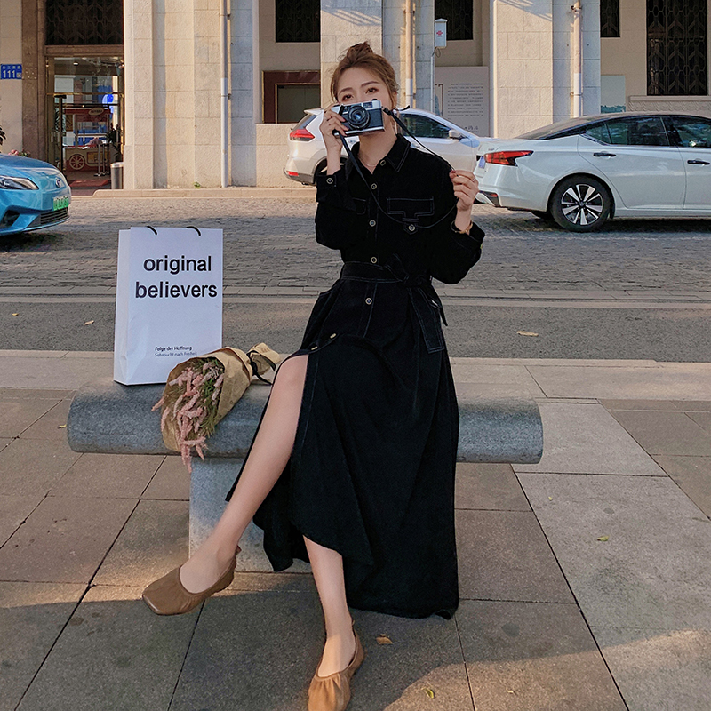 现货2022秋气质明线连衣裙浙宝216/3015/P115控168，女装连衣裙，哈尼墨墨