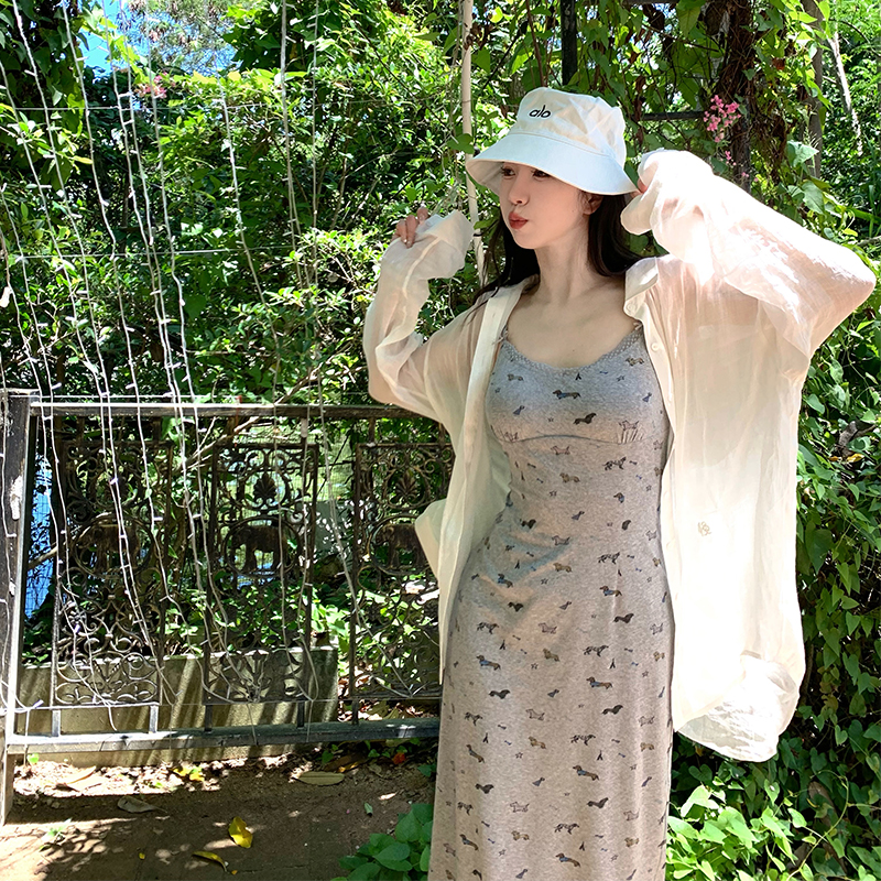 渔小平 纯苎麻慵懒上衣防晒衬衫宽松微透薄款轻奢高级感白色衬衣