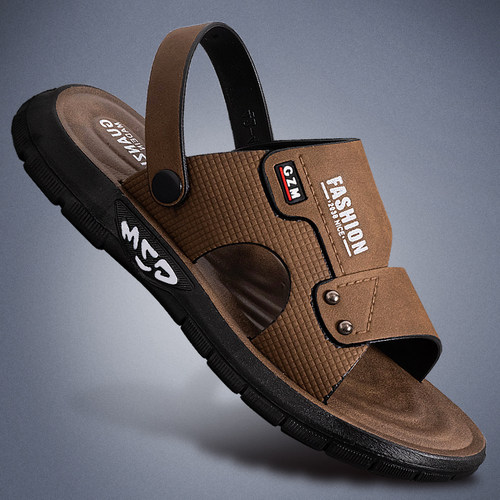 凉鞋男款夏季男士外穿防滑厚底沙滩鞋爸爸户外司机开车凉拖鞋子男