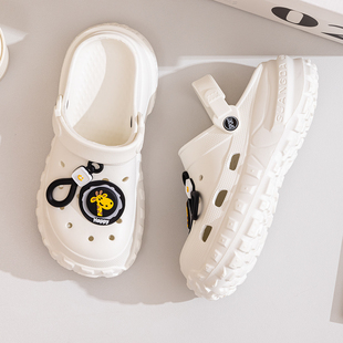 增高厚底洞洞鞋女款EVA夏季外穿新款踩屎感防滑休闲百搭沙滩凉拖