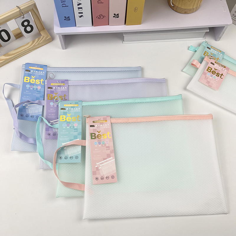 A4文件袋磨砂EVA防水手提A6笔袋