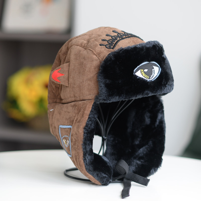 保暖帽子男士秋冬季中老年人加绒加厚雷锋帽户外骑电动车东北棉帽