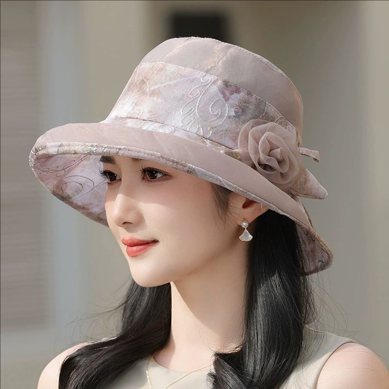 新款帽子女春夏季时尚百搭渔夫帽网红户外出游休闲沙滩防晒遮阳帽