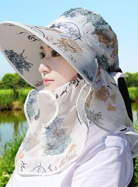 户外采茶帽女士防晒休闲春夏季