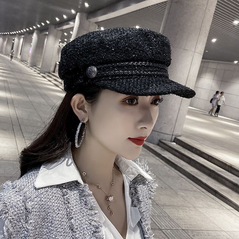 户外贝雷帽女时尚鸭舌帽秋冬季