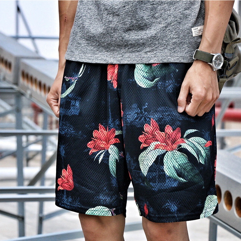 714street 23ss Mesh Shorts 花卉 迷彩 透气 网眼 短裤 情侣
