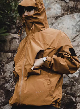 ENshadower隐蔽者连帽冲锋衣外套男gorpcore户外徒步三防工装夹克