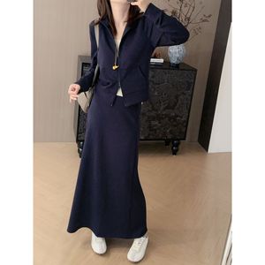 仓美美女装-拉链外套半身裙套装（卡码推荐拍大！）
