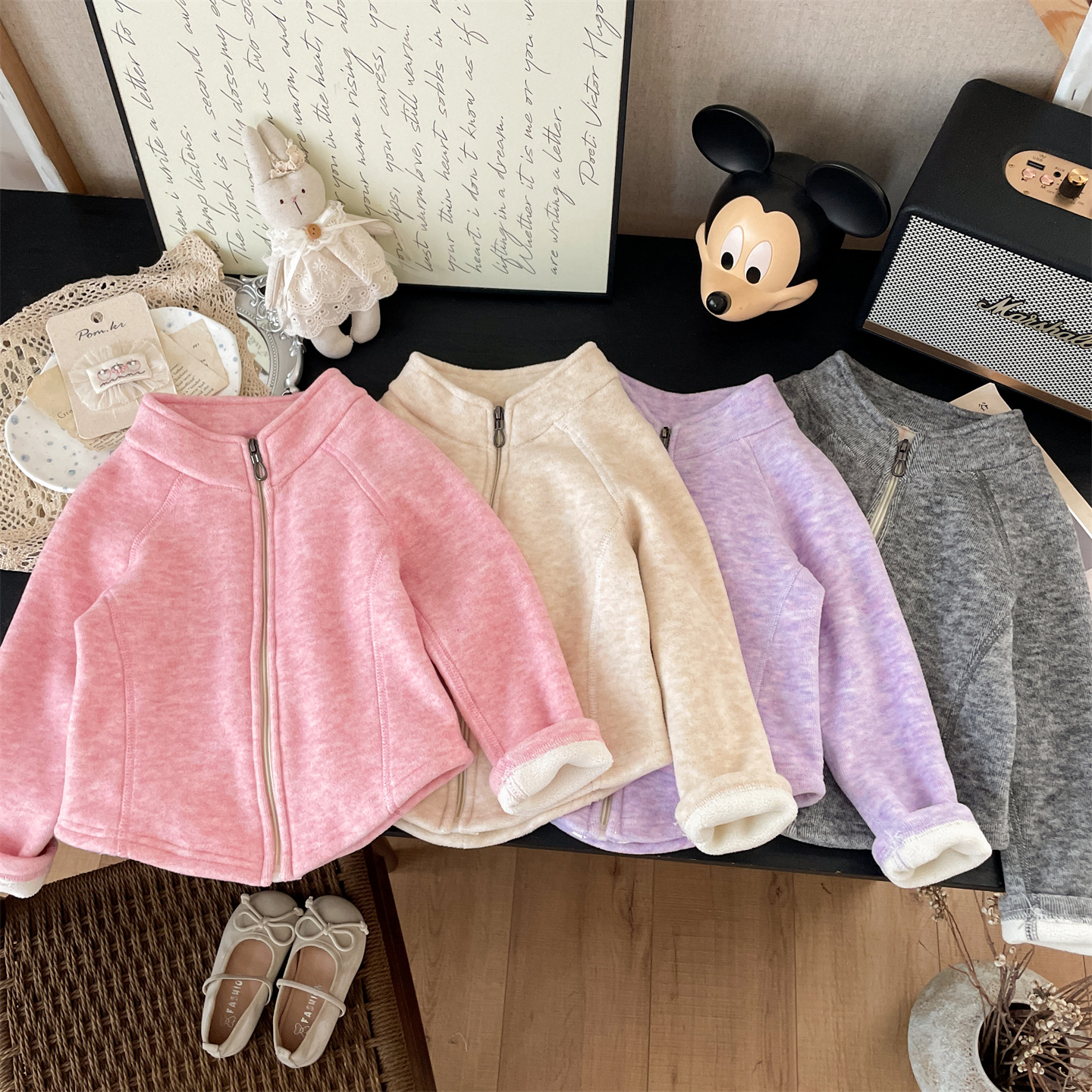 加绒加厚秋冬立领外套