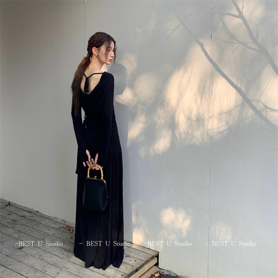 BestU新款百搭打底两穿长袖T恤