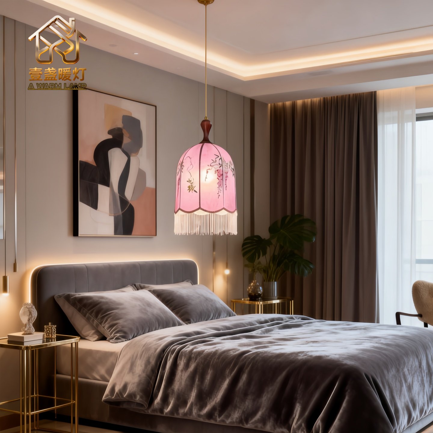 宋代美学国风布艺刺绣流苏吊灯中古风法式餐吊灯卧室灯笼客厅灯具,家装灯饰光源,餐厅吊灯,淘宝优惠券,粉丝福利购,淘宝优惠卷