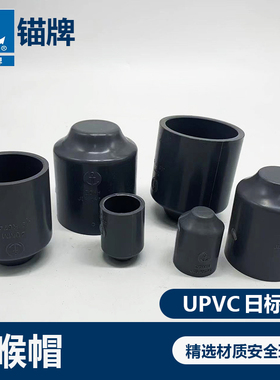锚牌JISK6743日标灰色UPVC给水管化工管道耐酸碱堵头水管喉帽管堵