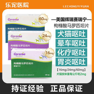 辉瑞赛瑞宁止吐片宠物狗狗防晕车药化疗肠胃炎呕吐辉瑞进口赛瑞宁