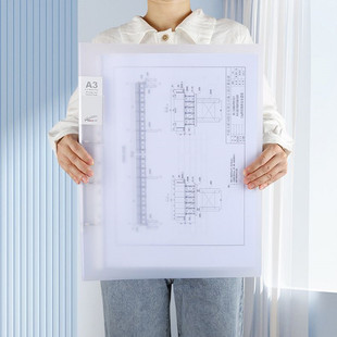8K大本活页透明资料册外壳a3活页文件夹画册纸绘图纸试卷收纳本夹