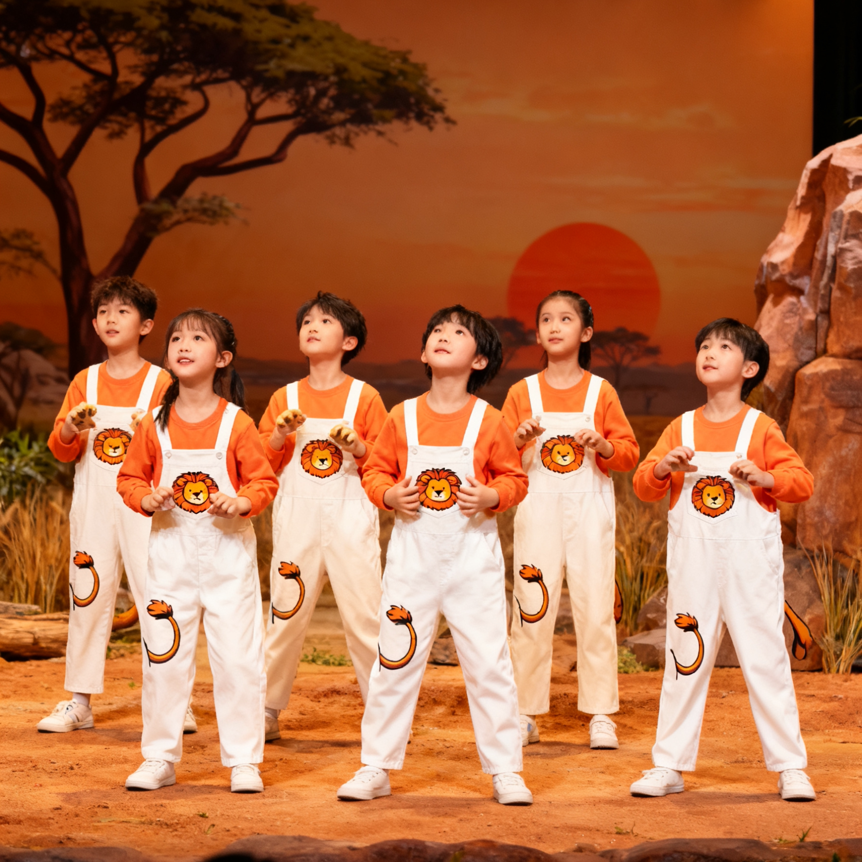 儿童背带裤狮子王表演服讲故事