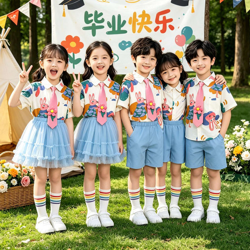 儿童演出服纱裙裤子创意衬衫舞蹈幼儿园六一汇演服装动会啦啦队服
