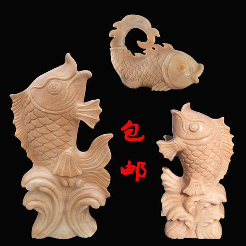 景观景观庭院鲤鱼大理石石雕庭院