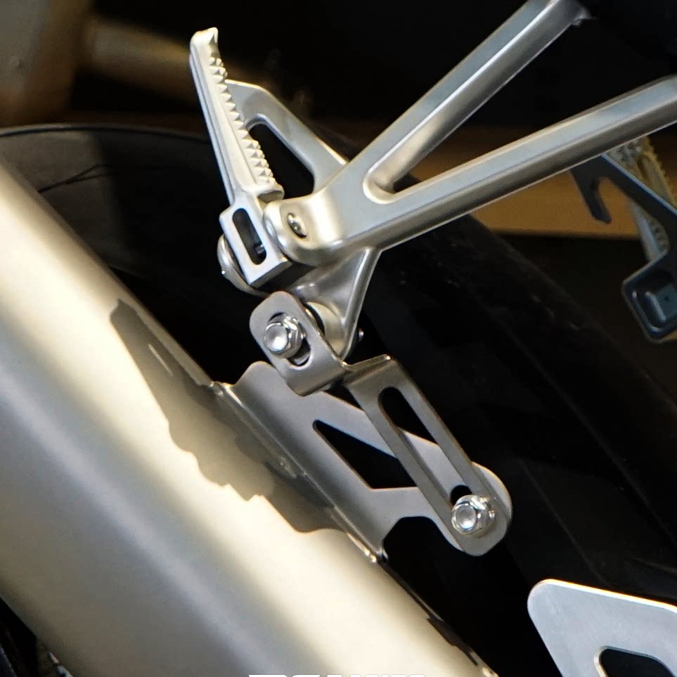 通用摩托车改装排气管挂耳延长多功能固定支架不锈钢z型角码配件