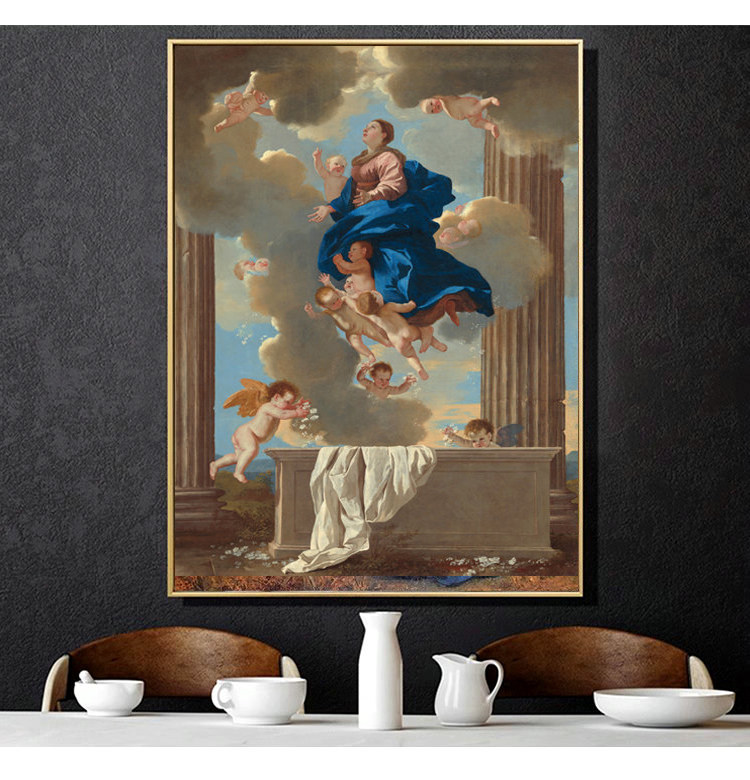 天使人物 有框画 油画卧室客厅餐厅玄关挂画墙画喷绘