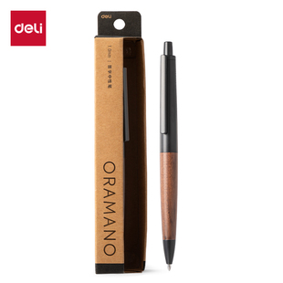 得力胡歌同款A9pro臻顺滑按动中性笔高级质感金属材质1.0签字笔