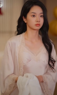 短剧婚前不挨我，婚后老婆贴贴江棠同款蕾丝拼接睡裙女家居服套装