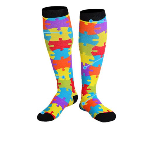 Unisex Compression Calf Socks for Running & Jump Rope压缩袜