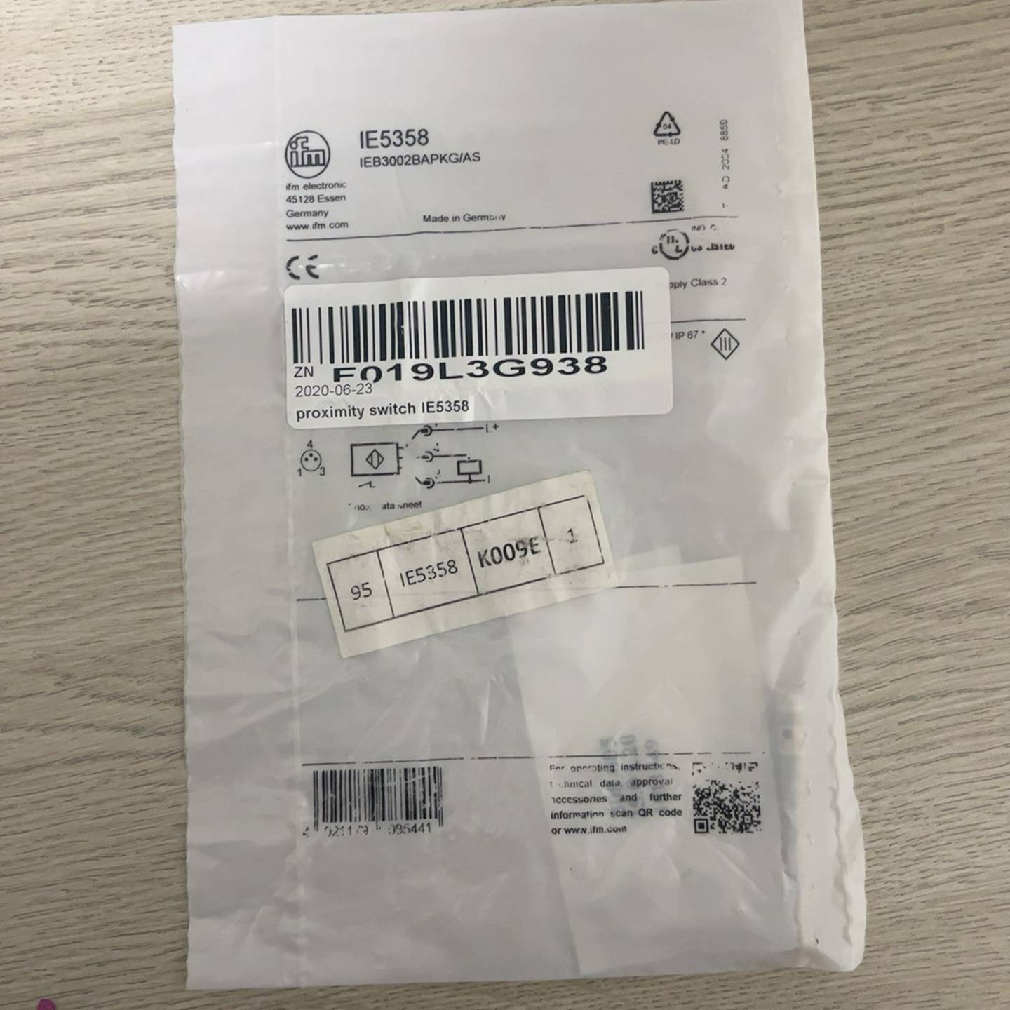 售前询价咨询-IFM未开封IE5385