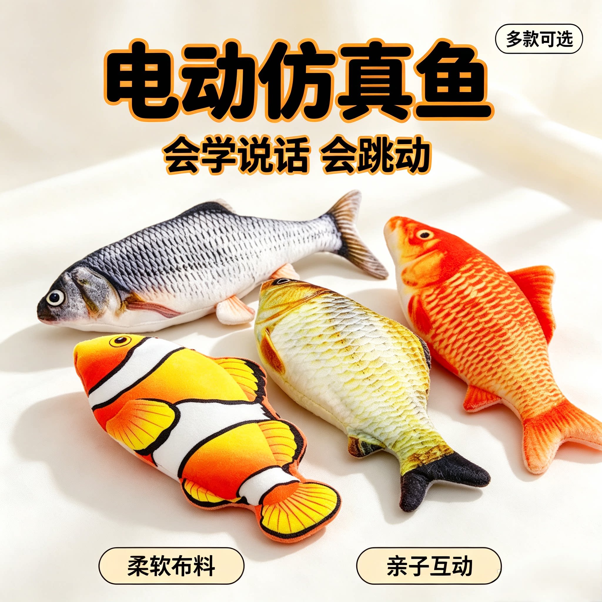 仿真鱼会动的小鱼儿童