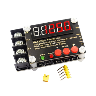 MAX31865数显温控器模块 串口输出 上位机调试3种报警模式 AT指令