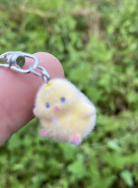 树脂植绒立体卡通可爱蛋壳小鸡兔