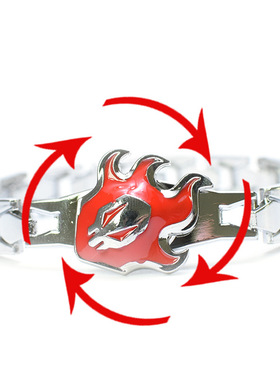 日韩 死神 骷髅虚火旋转不锈钢手链黑*崎一护面具手饰捕梦网