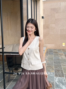 26夏上新休闲通勤舒适时尚马甲23263