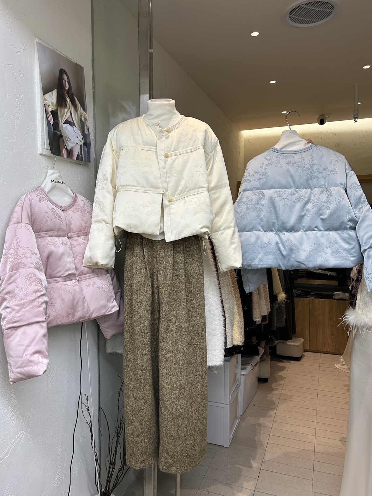 现货年货新中式国风气质盘扣羽绒服女时尚百搭显瘦短款白鸭绒外套