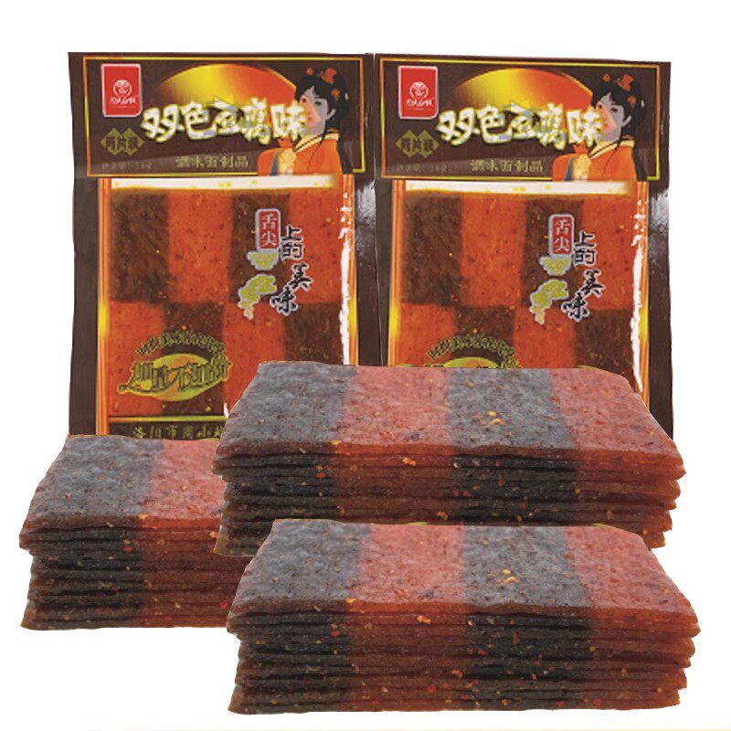 周小玲双色日本豆腐辣条双色豆腐20g*30袋零食儿时香辣片包邮