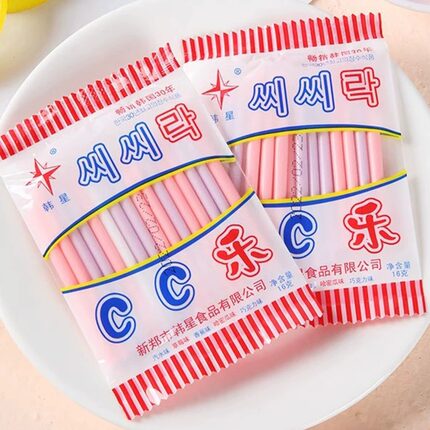 韩星cc乐吸管糖果混合味8090儿时怀旧零食棒棒糖吸吸乐吸管糖果