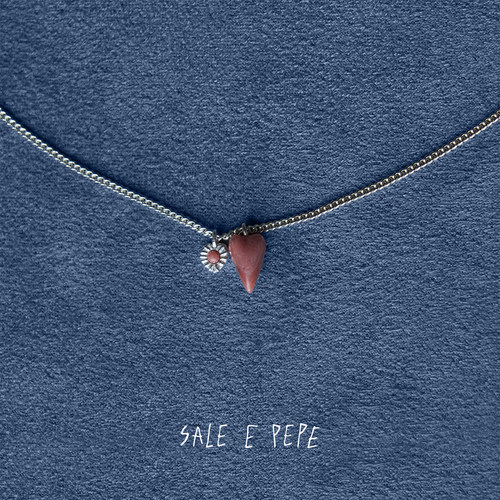 SALE E PEPE胡椒盐·纯银蔷薇石桃心吊坠项链