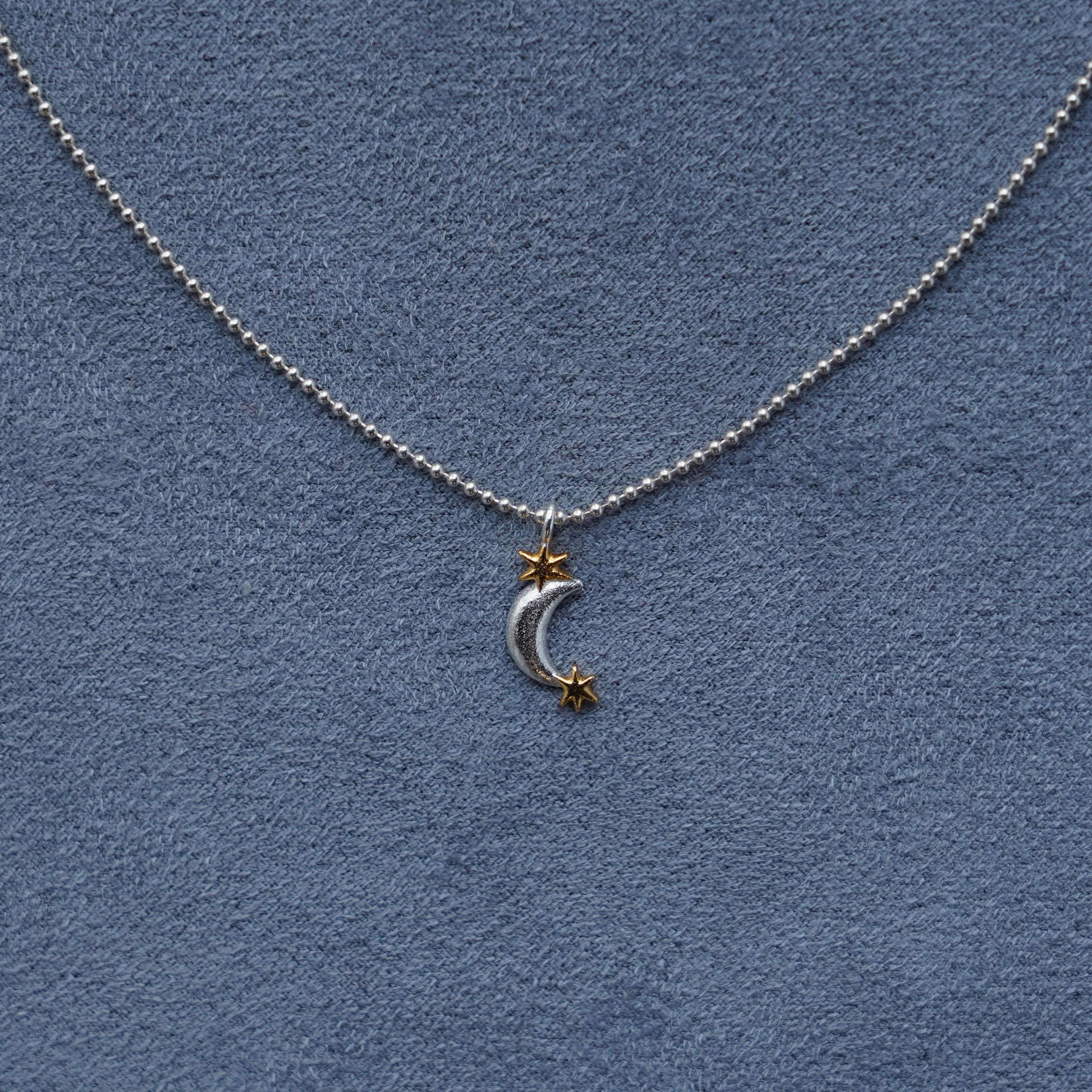 SALE E PEPE胡椒盐·纯银镀金双色星月项链 圣诞限定 礼物