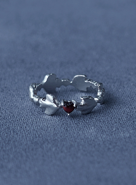 SALE E PEPE 胡椒盐 纯银爱心小鸟戒指