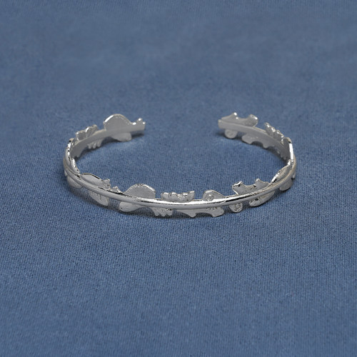 SALE E PEPE 胡椒盐·纯银翻浪手镯