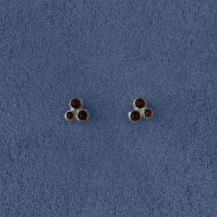 SALE PEPE胡椒盐·纯银石榴石果粒耳钉