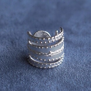 胡椒盐 PEPE 纯银瑜伽人戒指 SALE