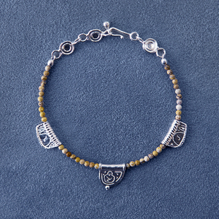 纯银图画石壁画串珠手链 PEPE胡椒盐 SALE