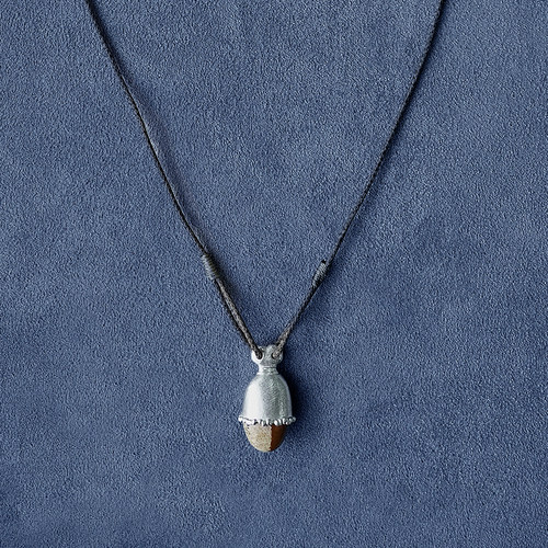 SALE E PEPE胡椒盐 纯银胖果长项链