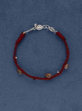 SALE E PEPE胡椒盐·纯银古铜发晶红绳手链 新年礼物平安好运